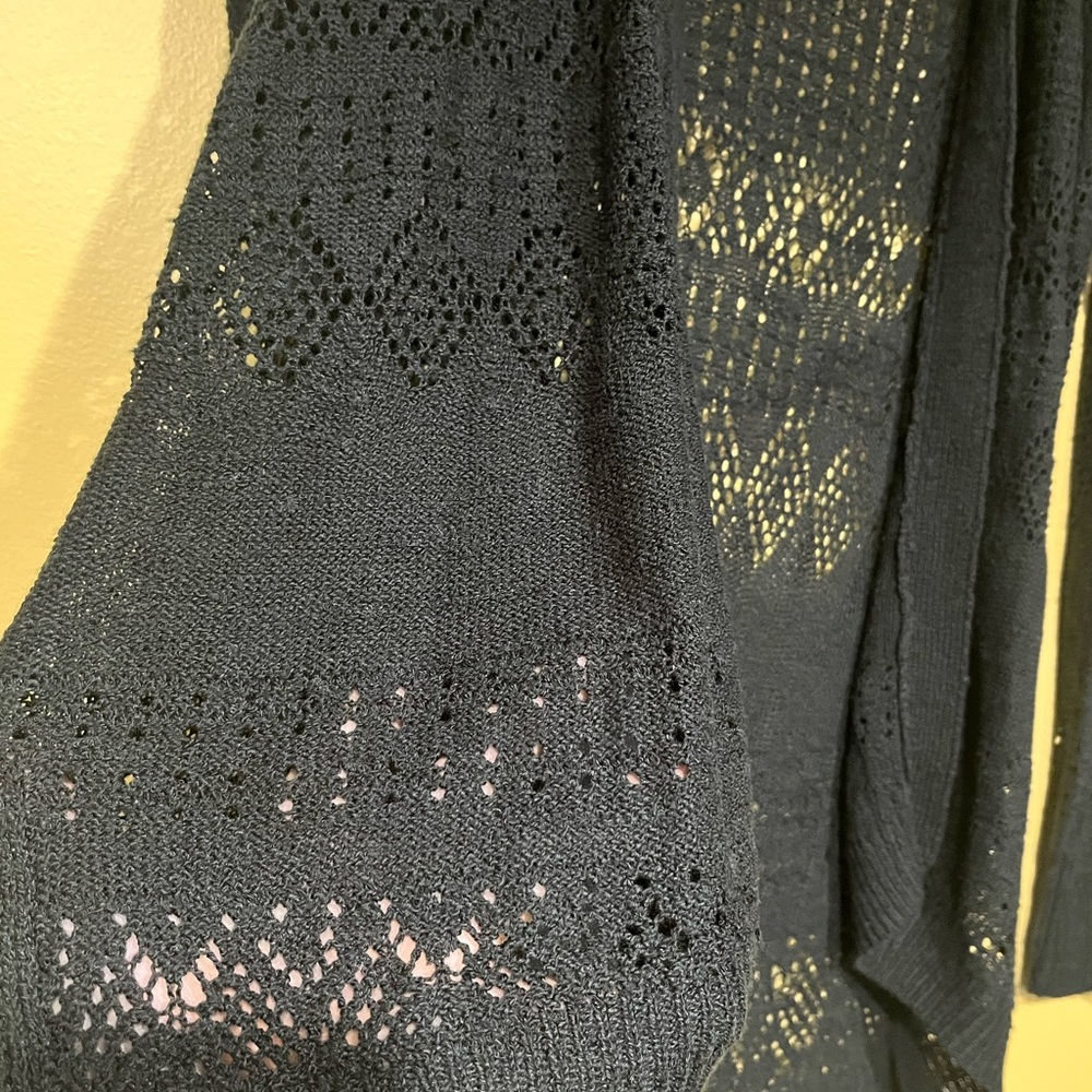 Candie's Black Open-Knit Cardigan - Picture 5 of 5